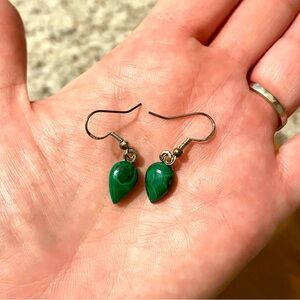 Handmade malachite earrings